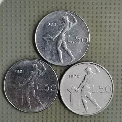 2025年第137场各国散币拍卖（总第137场） - 意大利50里拉3枚