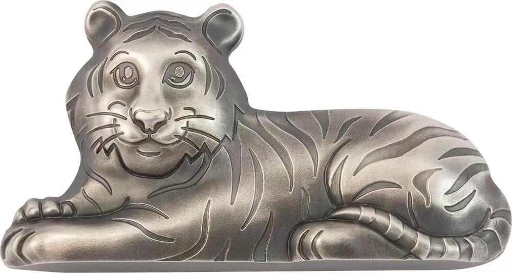 ❤️【币观天下】❤️ 第334期钱币拍卖- 2025.12.12周五晚上6点半场-长期征集拍品 蒙古2022年老虎1盎司象形银币带证书包装