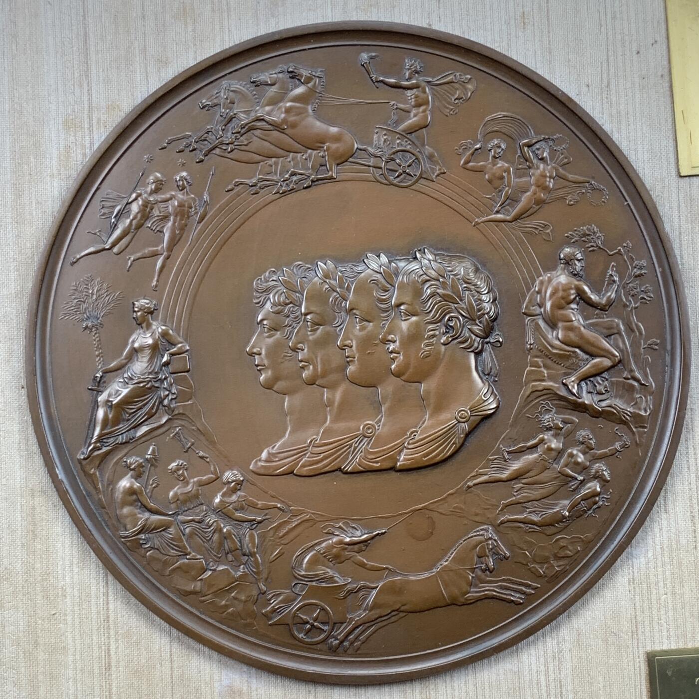 掌中浮雕-藏着的欧洲第045场 1975年英国滑铁卢战役铜章，限量版(1158#)，130mm，外框尺寸 40.5厘米*24.5厘米，发行量5000枚