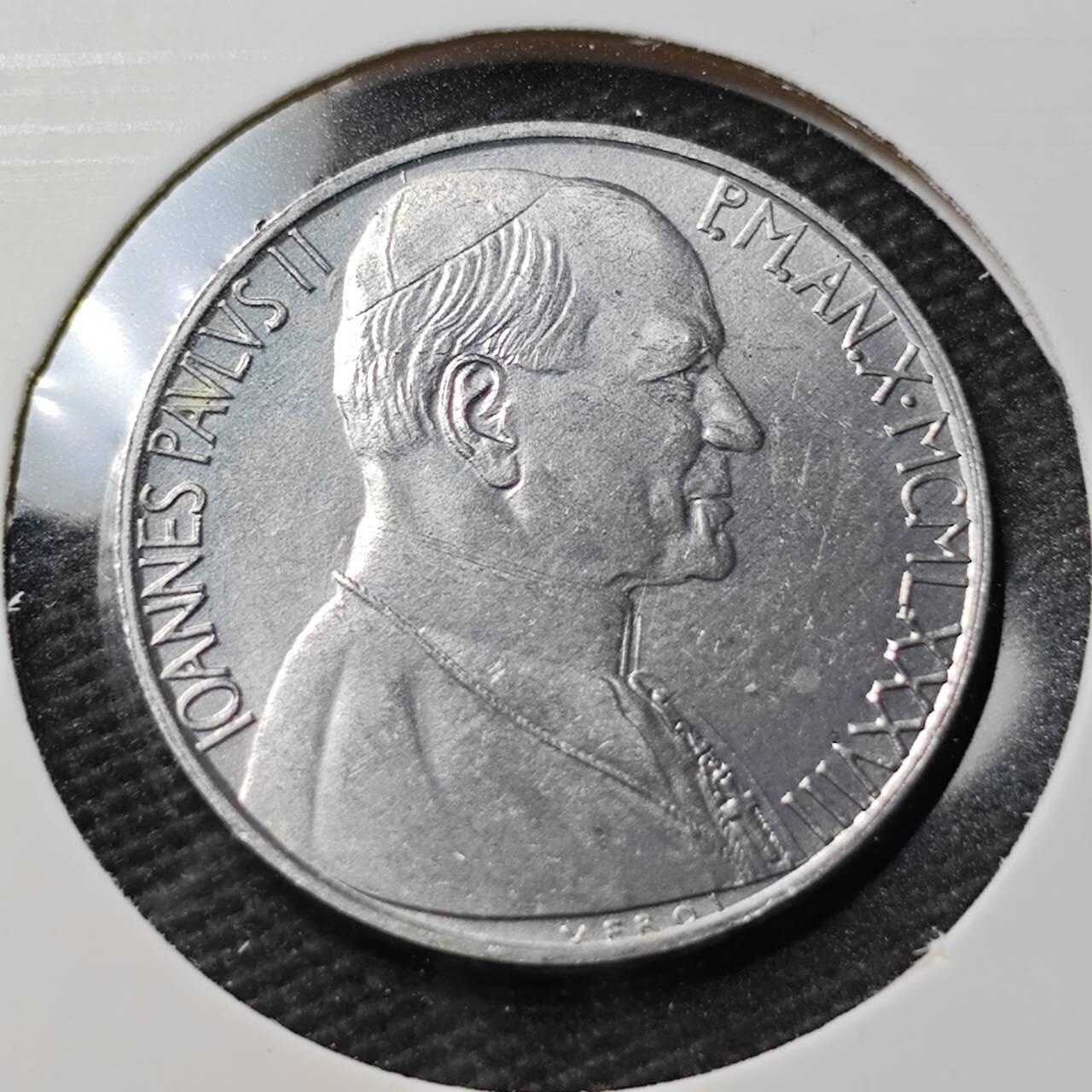 KK钱币收藏小铺 第377期  2月预留时间 周末发货  梵蒂冈10里拉 少见