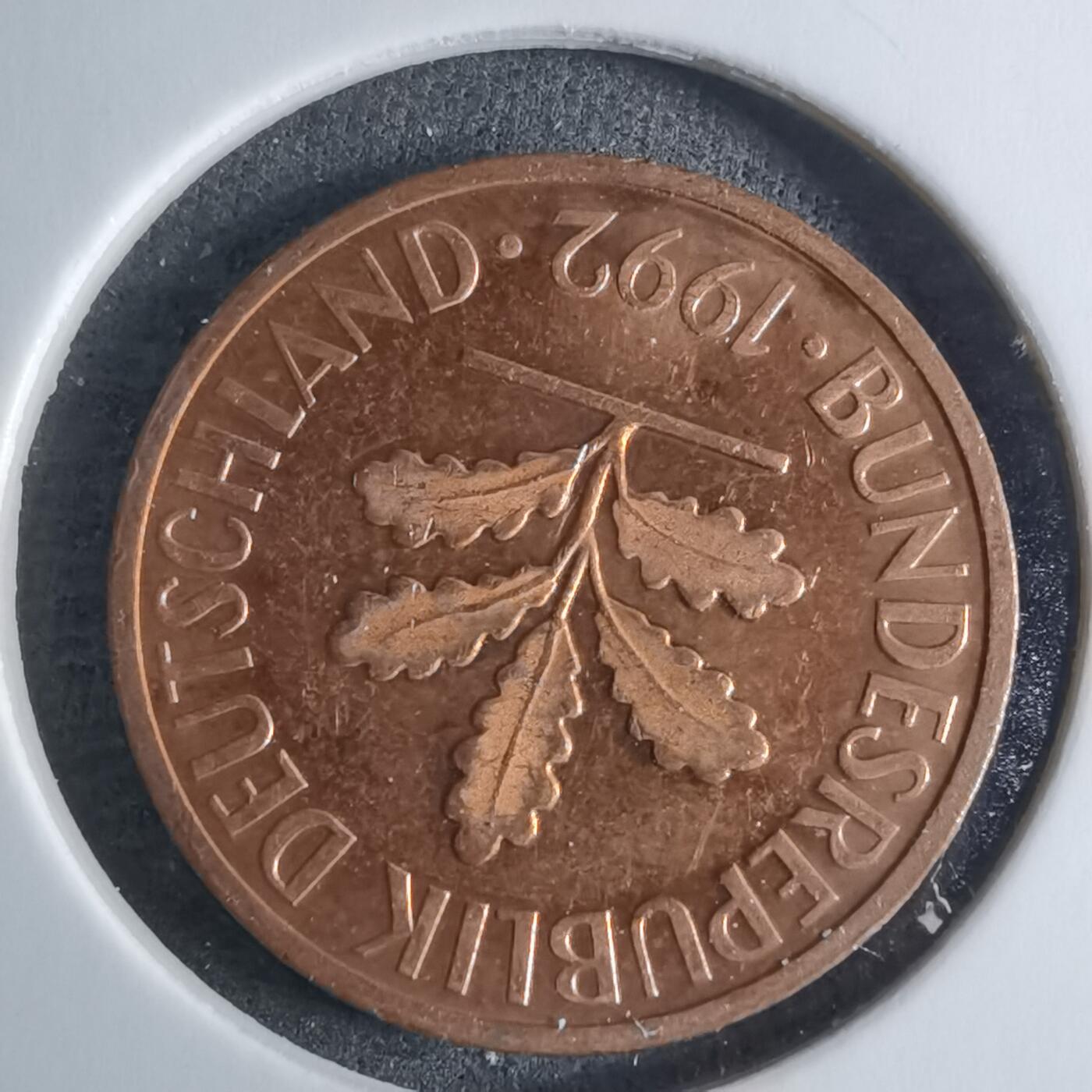 沼泽如烟--第926场 德国1992年2芬尼