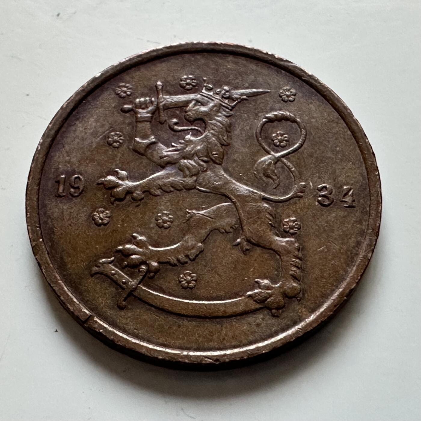 🌹外币初藏🌹🐯2025年第139场  每周二四六晚8️⃣点 接代拍 芬兰1934年五芬尼