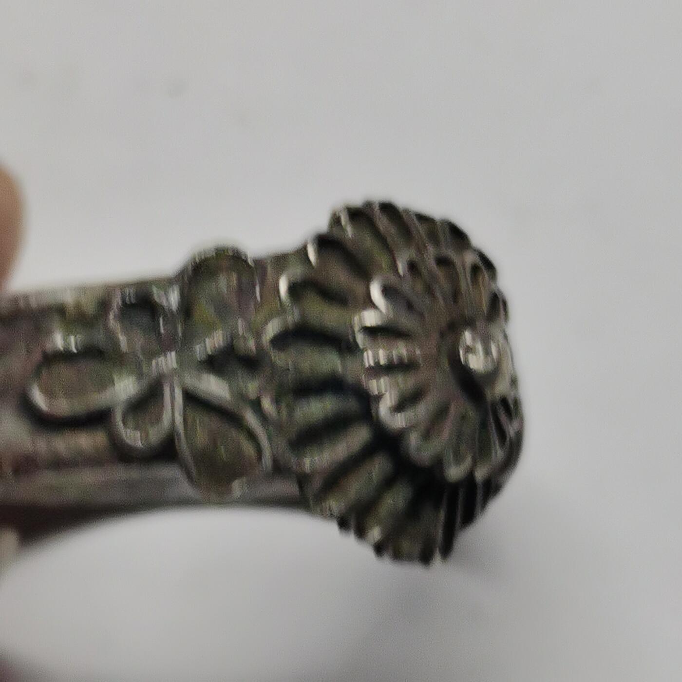 藏珍品阁杂件专场87期 清代老银戒指双层叠花