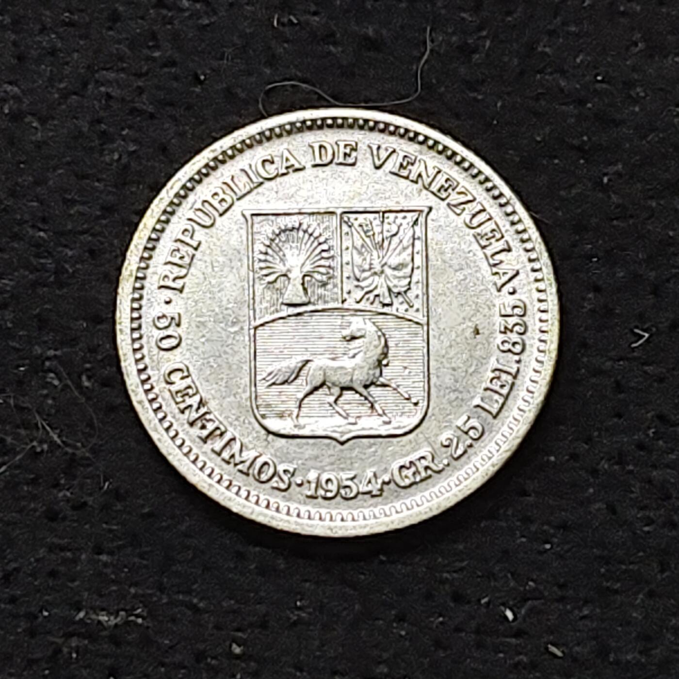 【全场包邮】纯粹捡漏拍484场（免费代拍第21场） 委内瑞拉1954年50分银币