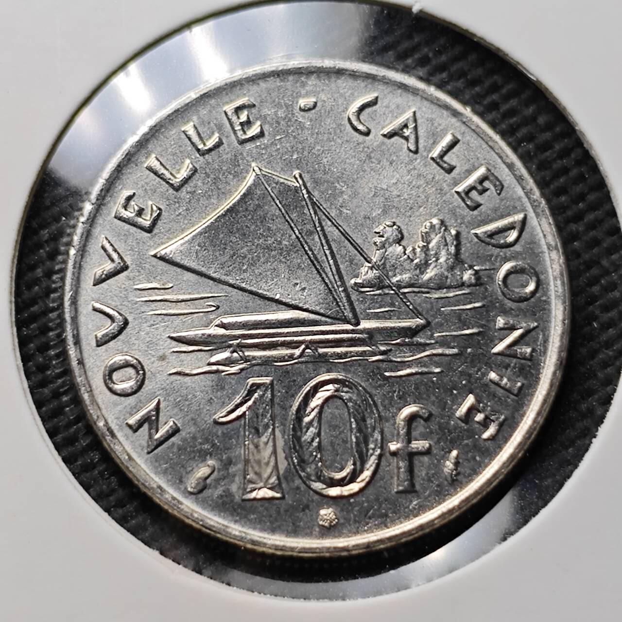 KK钱币收藏小铺 第377期  2月预留时间 周末发货  1977法属新喀里多尼亚10法郎