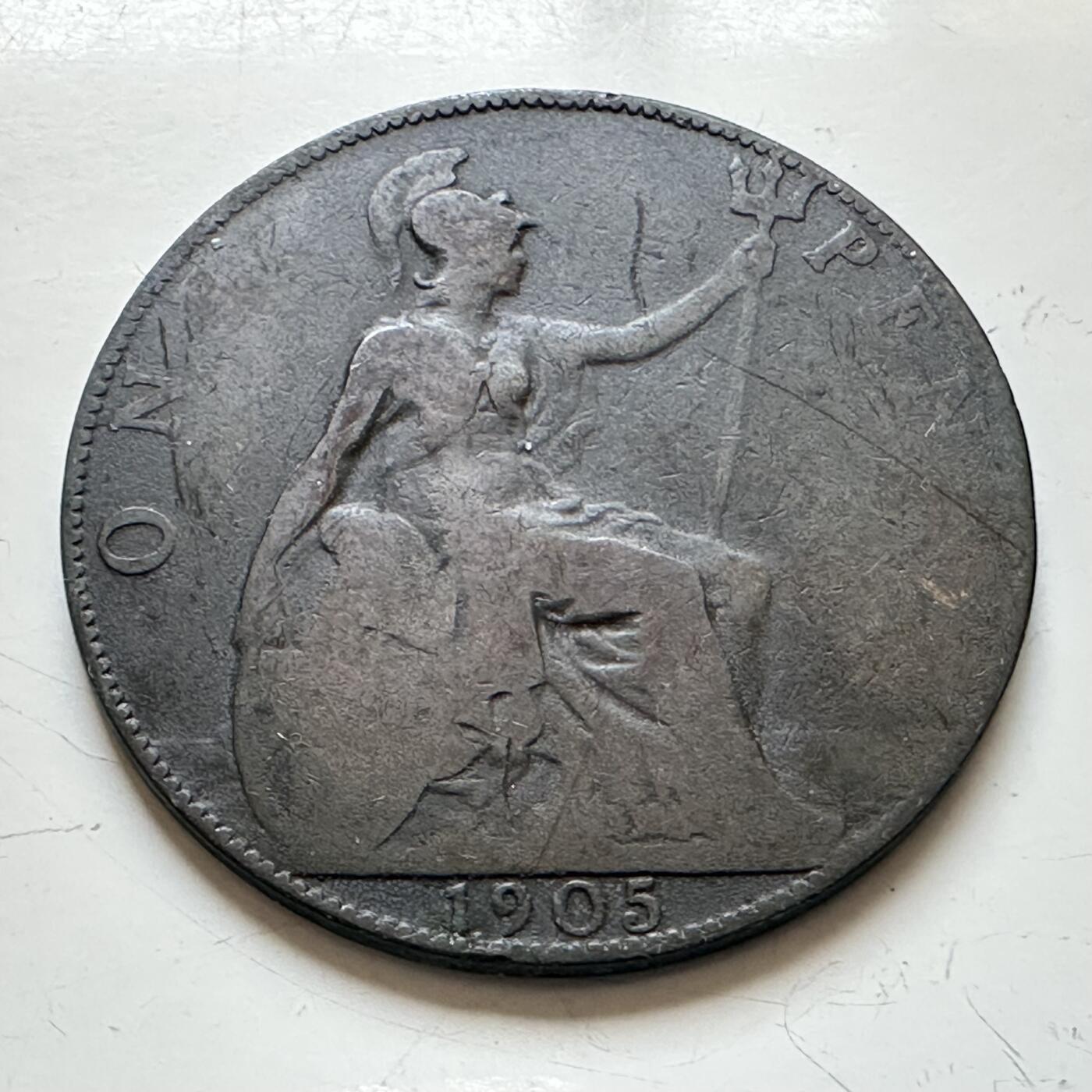 🌹外币初藏🌹🐯2025年第139场  每周二四六晚8️⃣点 接代拍 英国1905年一便士