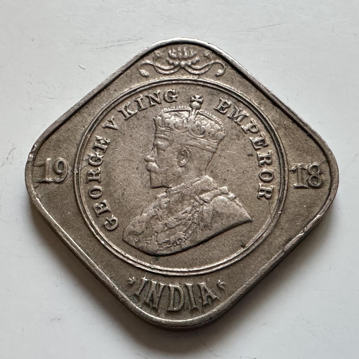 🌹外币初藏🌹🐯2025年第139场  每周二四六晚8️⃣点 接代拍 英属印度1918年2安娜