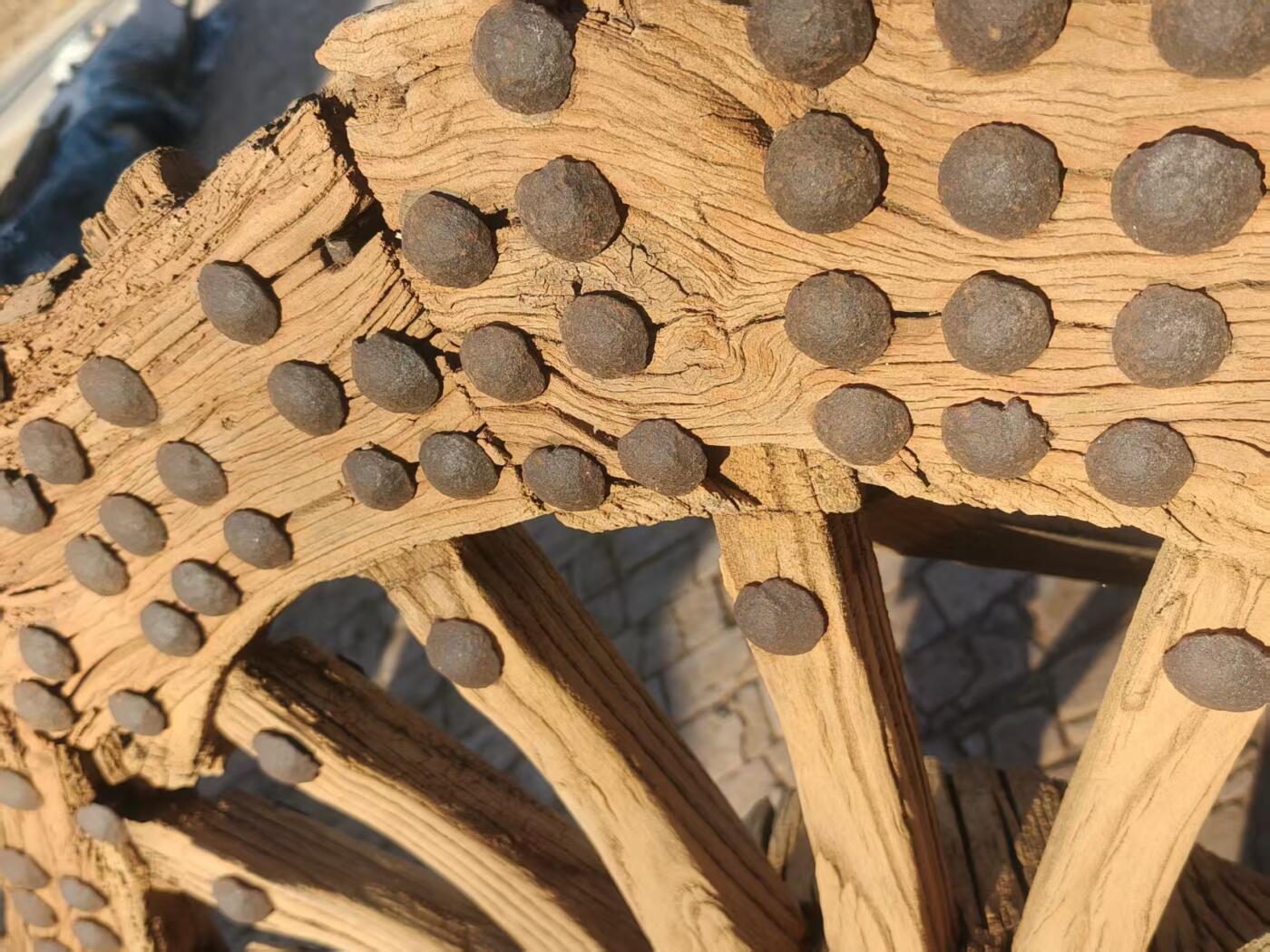 精品枣木老车轮，风化漂亮，沧桑感十足，寓意财源滚滚来，民宿，茶空间侘寂风装修摆放佳品