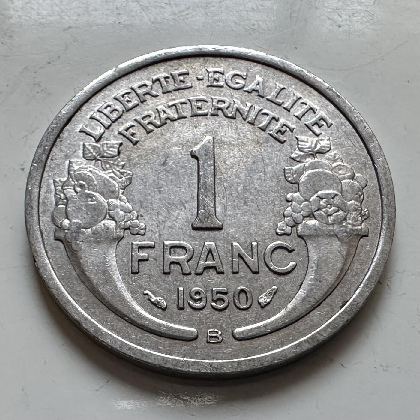 🌹外币初藏🌹🐯2025年第139场  每周二四六晚8️⃣点 接代拍 法国1950年B版一法郎