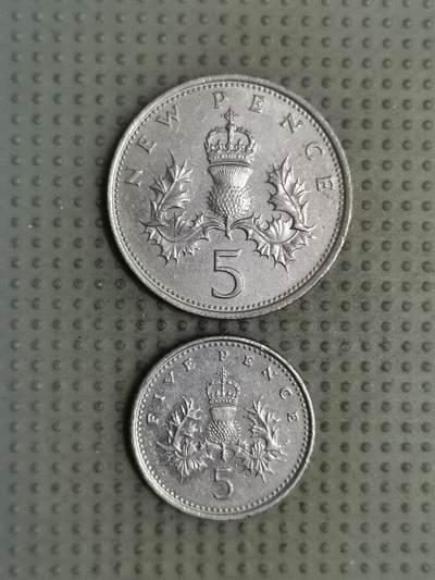 2025年第137场各国散币拍卖（总第137场） - 英国5便士2枚大小两个版本