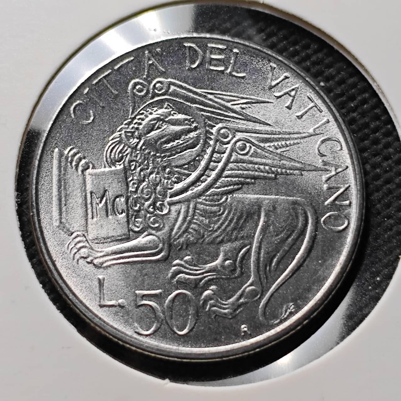 KK钱币收藏小铺 第376期  2月预留时间 周末发货  梵蒂冈50里拉 好品