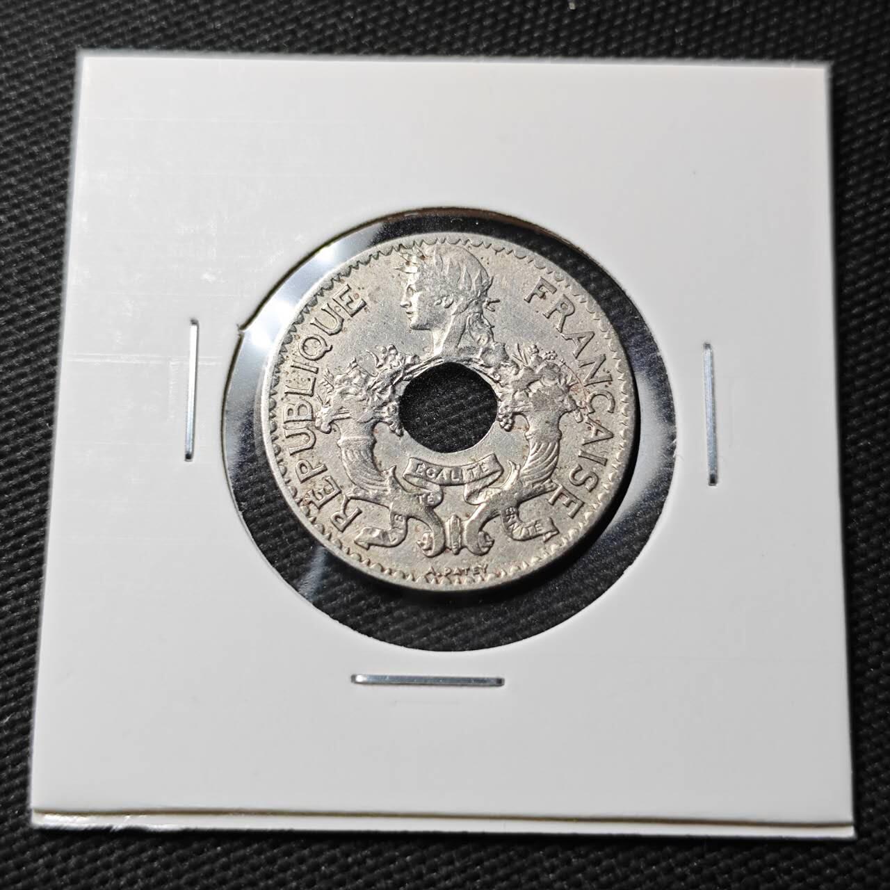 KK钱币收藏小铺 第377期  2月预留时间 周末发货  1930法属印支5分镍币