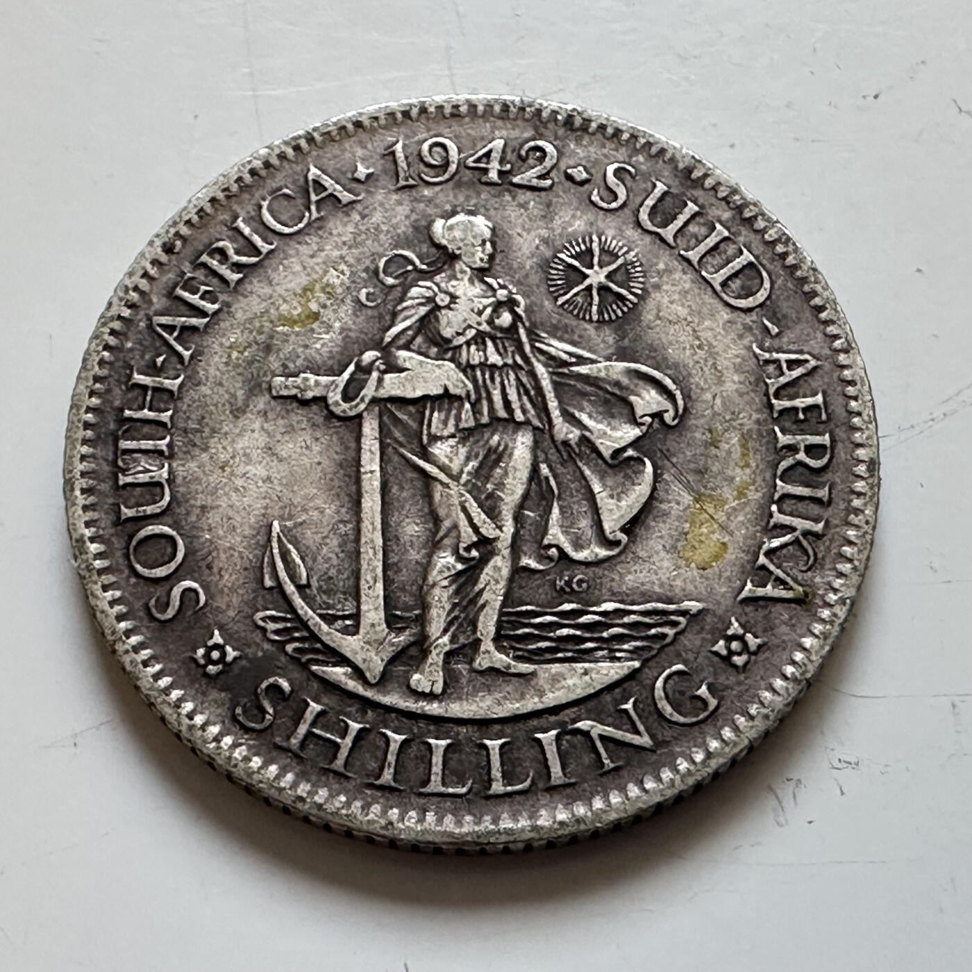 🌹外币初藏🌹🐯2025年第139场  每周二四六晚8️⃣点 接代拍 南非1942年一先令银币