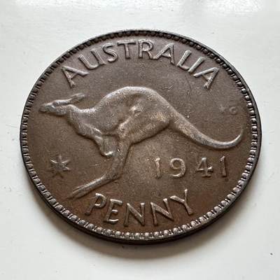 🌹外币初藏🌹🐯2025年第139场  每周二四六晚8️⃣点 接代拍 - 澳大利亚1941年一便士