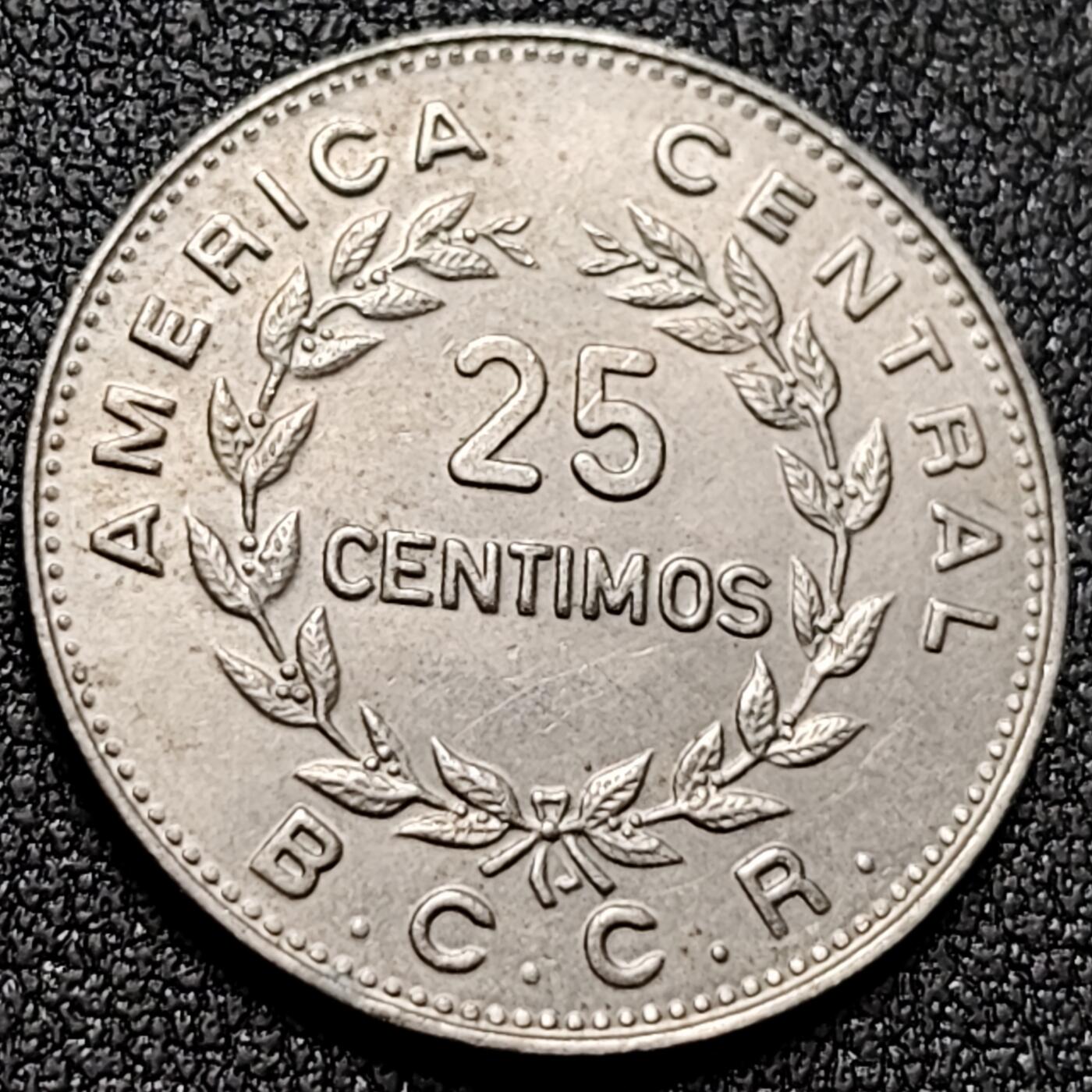 泉币菌-第143场-精品福利场 1972年 哥斯达黎加25分硬币 波阿斯火山 