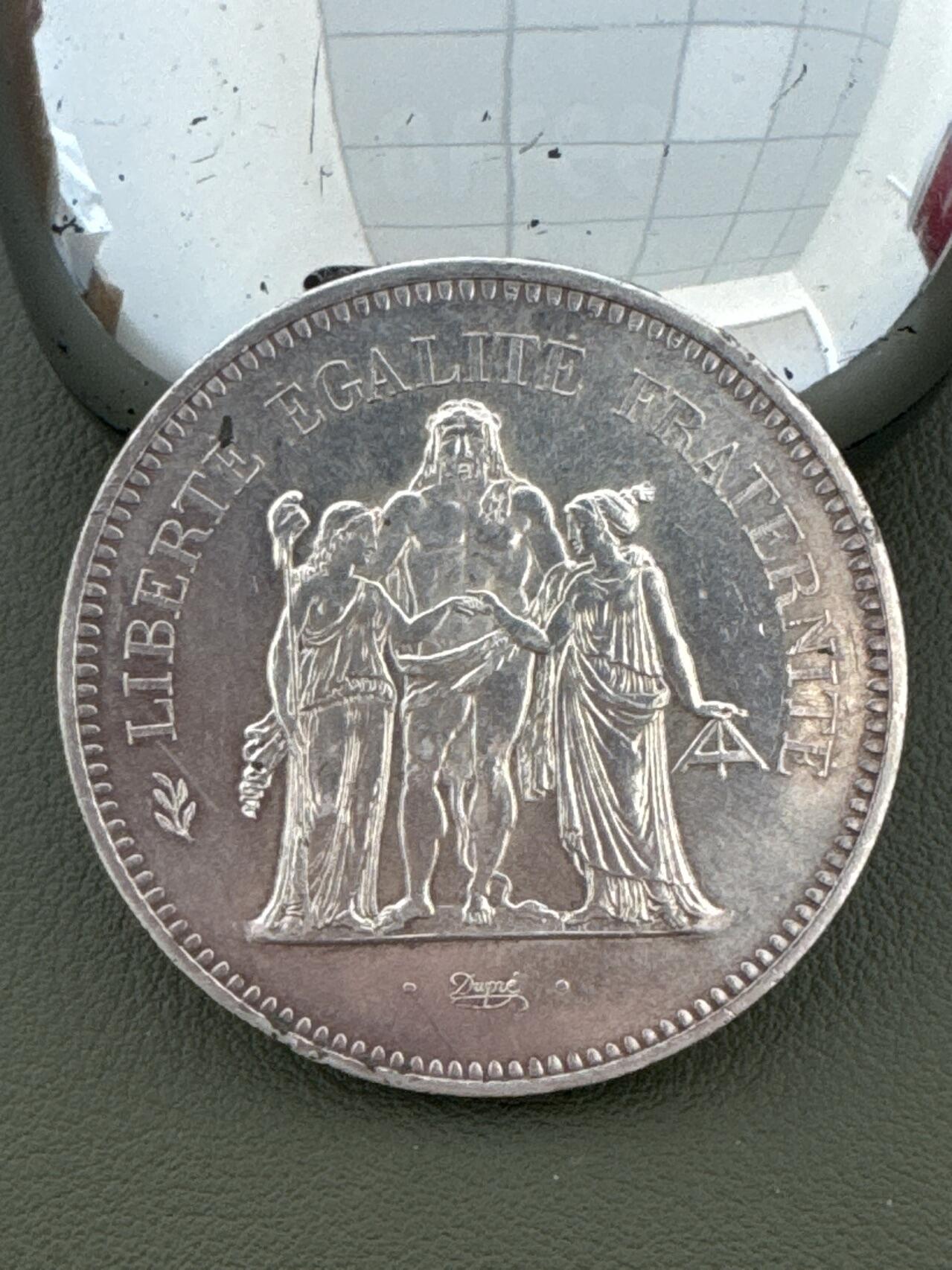 ❤️【币观天下】❤️ 第334期钱币拍卖- 2025.12.12周五晚上6点半场-长期征集拍品 法国50法郎30克大力神90银币