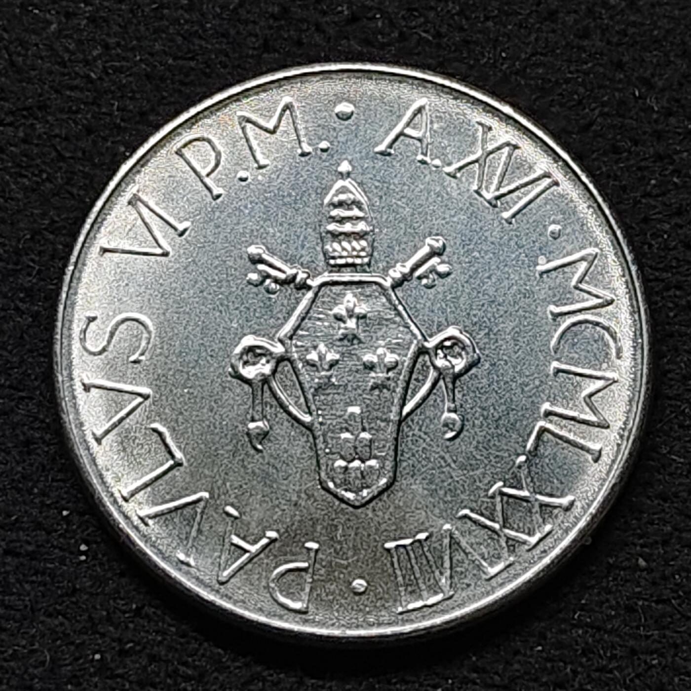 【全场包邮】纯粹捡漏拍484场（免费代拍第21场） 梵蒂冈1978年帕维尔六世100里拉-城市布道