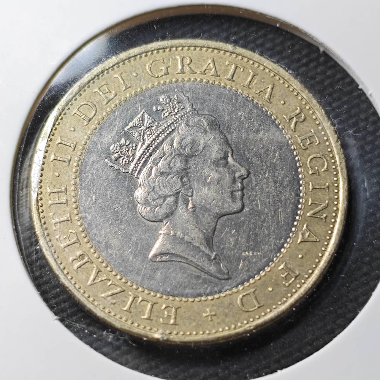 KK钱币收藏小铺 第377期  2月预留时间 周末发货  英国2镑双色币