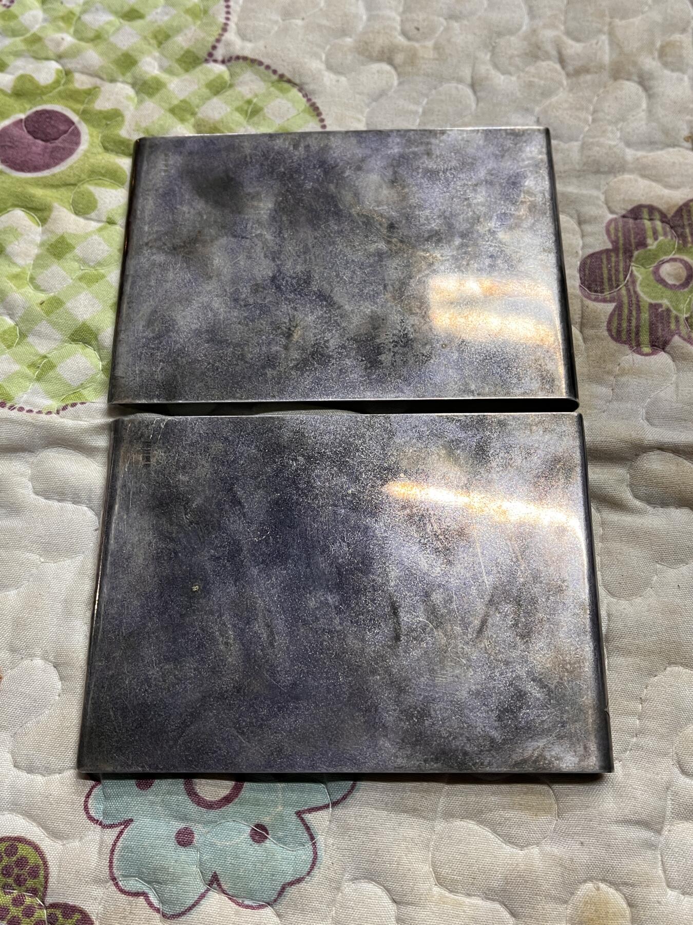 海外回流精品拍卖12.14 原盒全新日本三越款老纯银盘一对