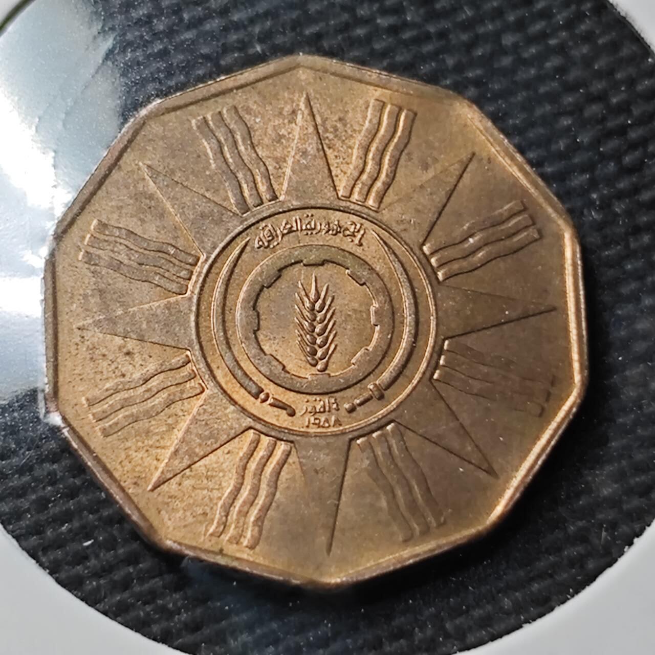 KK钱币收藏小铺 第377期  2月预留时间 周末发货  伊拉克1费尔铜币 好品