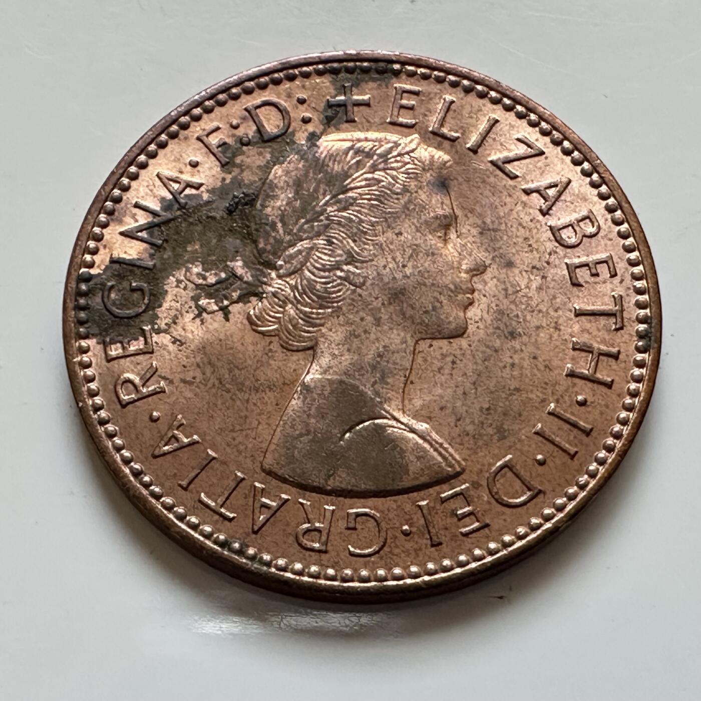 🌹外币初藏🌹🐯2025年第139场  每周二四六晚8️⃣点 接代拍 英国1965年半便士