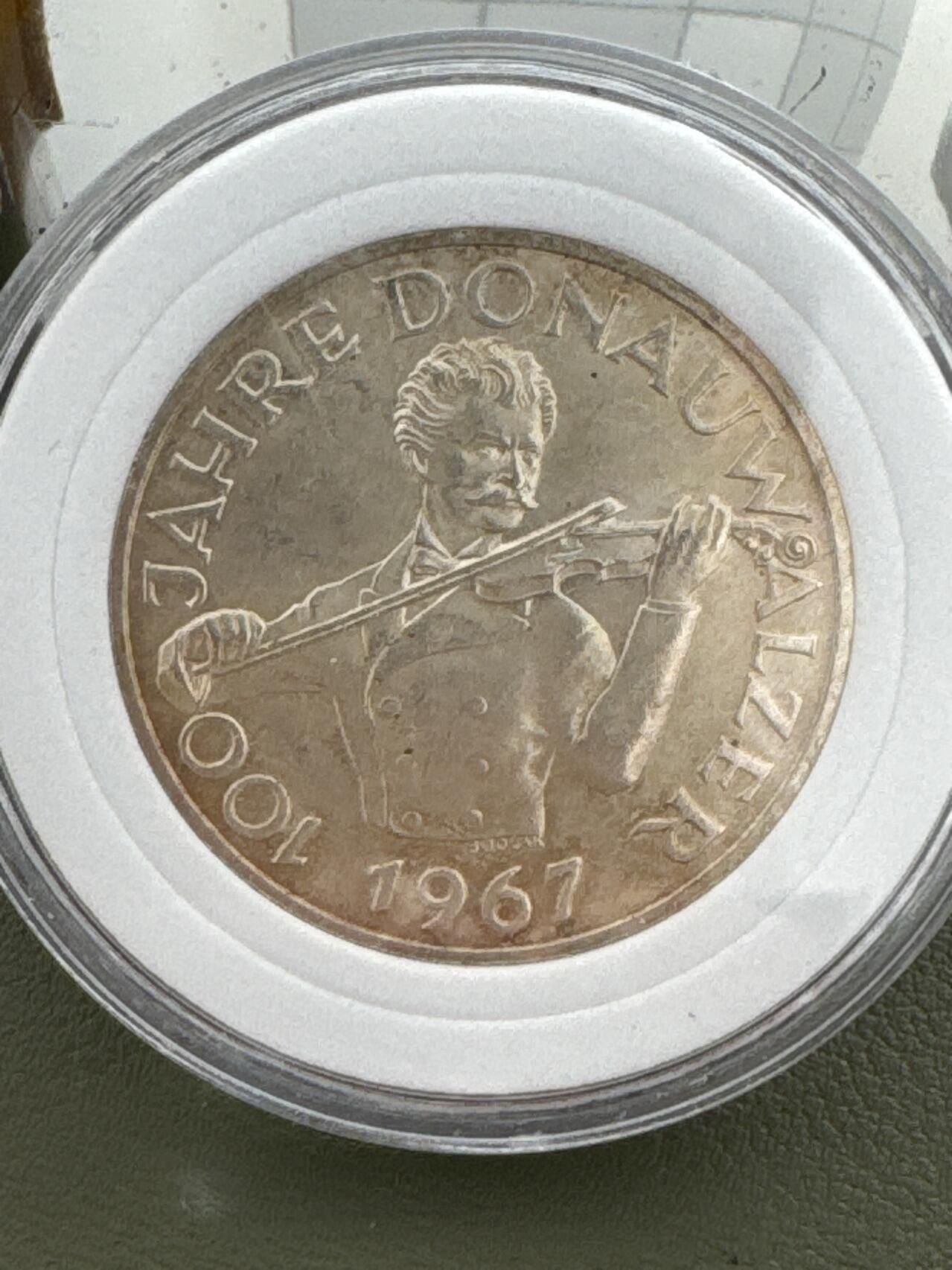 ❤️【币观天下】❤️ 第334期钱币拍卖- 2025.12.12周五晚上6点半场-长期征集拍品 奥地利1967年音乐家50先令纪念银币