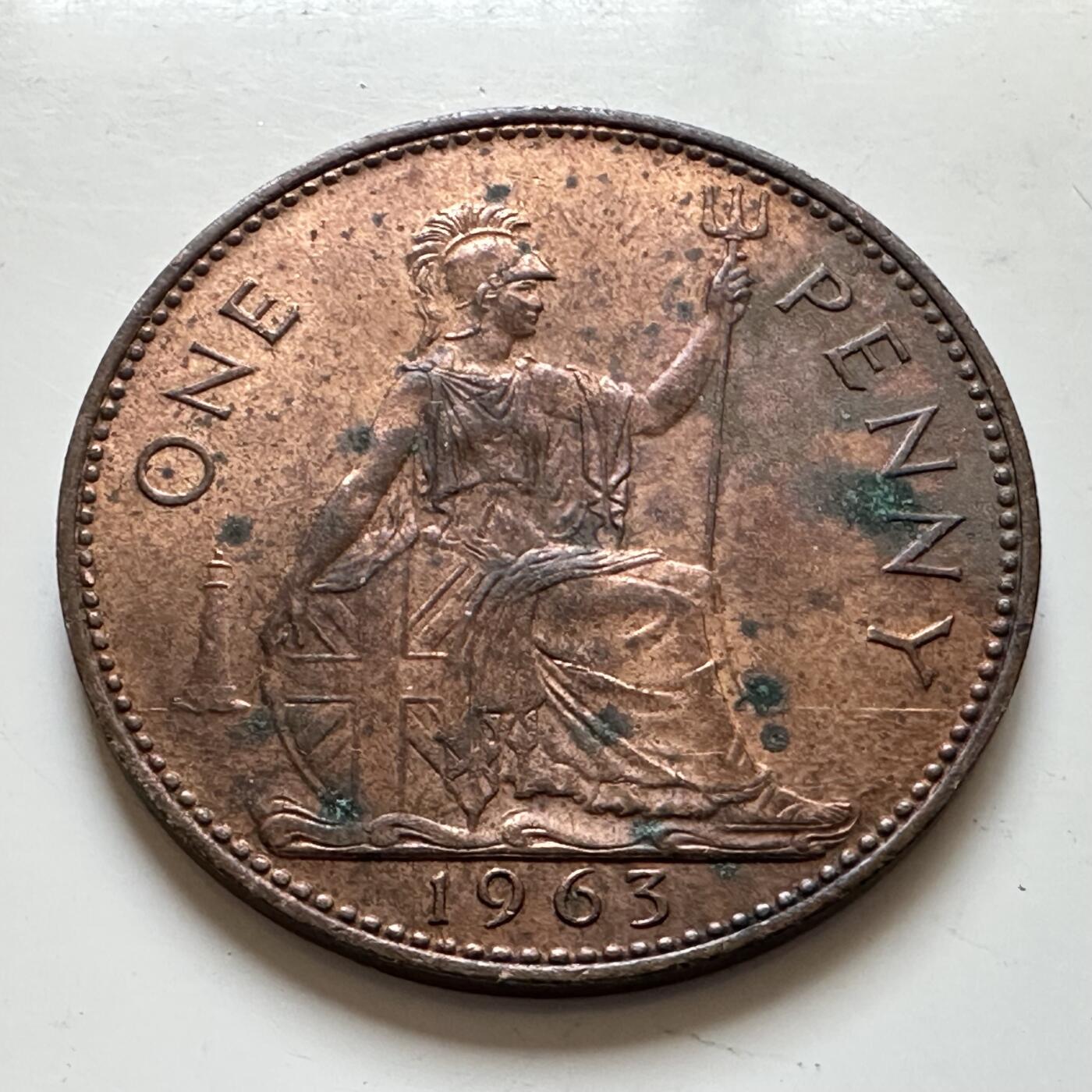 🌹外币初藏🌹🐯2025年第139场  每周二四六晚8️⃣点 接代拍 英国1963年一便士 