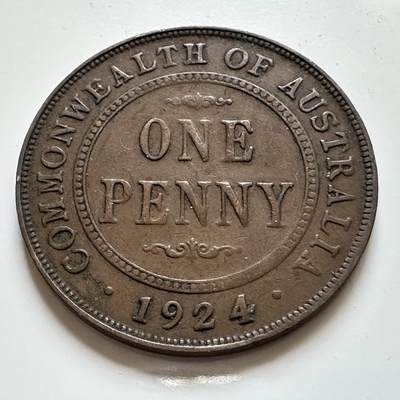 🌹外币初藏🌹🐯2025年第139场  每周二四六晚8️⃣点 接代拍 - 澳大利亚1924年一便士