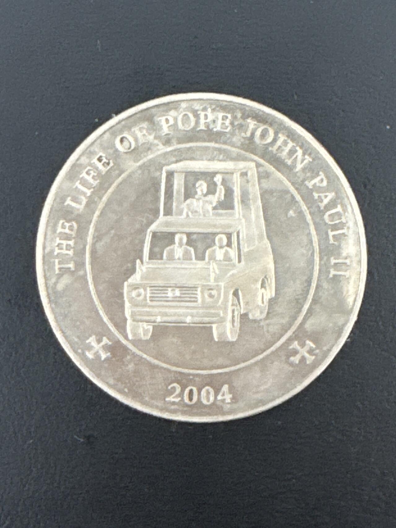 ❤️【币观天下】❤️ 第334期钱币拍卖- 2025.12.12周五晚上6点半场-长期征集拍品 索马里教皇访问25先令镍质纪念币