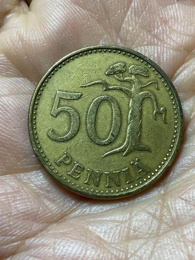 2025年第一百三十五场(总第一百六十一场）外国好品纸夹散币场(免佣金) - 芬兰🇫🇮1963年50盆尼(S标)