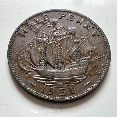 🌹外币初藏🌹🐯2025年第139场  每周二四六晚8️⃣点 接代拍 - 英国1951年半便士a