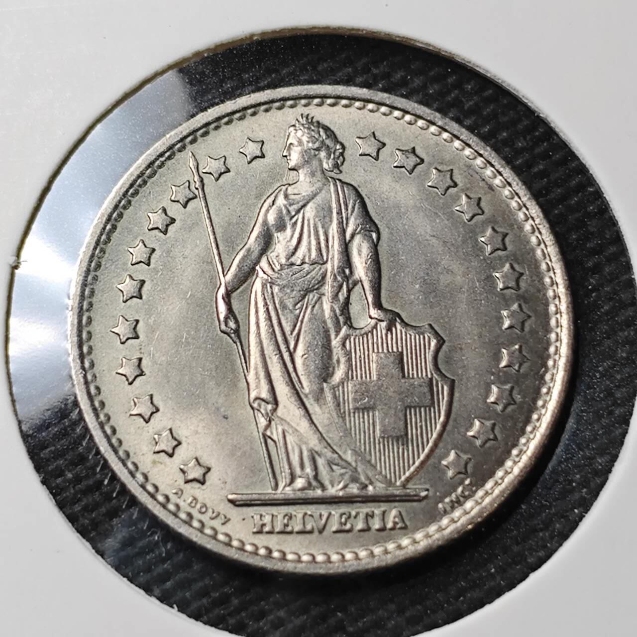 KK钱币收藏小铺 第377期  2月预留时间 周末发货  1968瑞士1法郎 好品