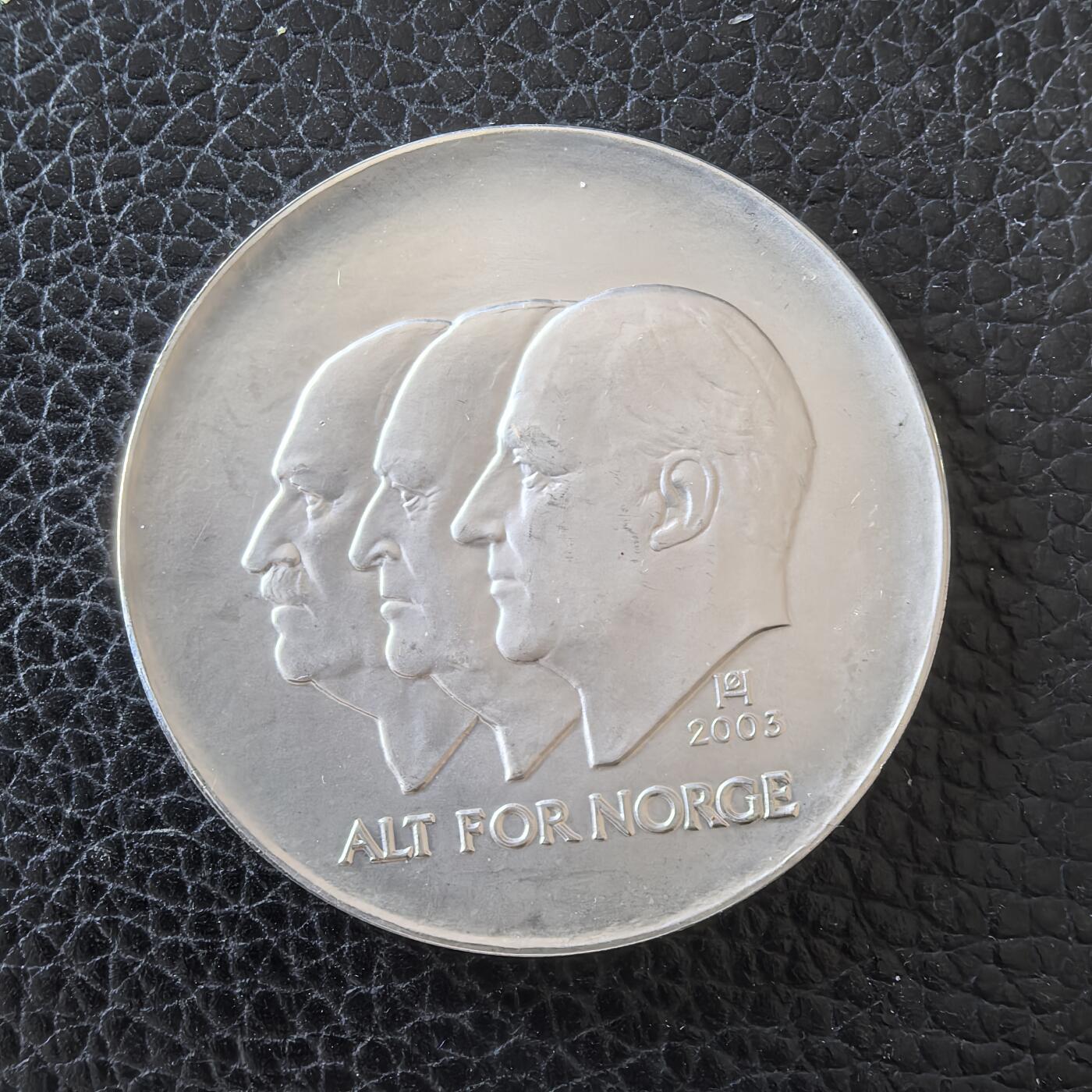 道一币馆币章第一百五十九场 挪威2003年国家独立百年100克朗精制纪念银币  33.6g 925S 