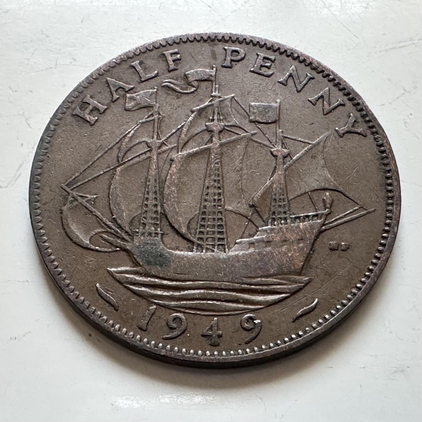 🌹外币初藏🌹🐯2025年第139场  每周二四六晚8️⃣点 接代拍 英国1949年半便士