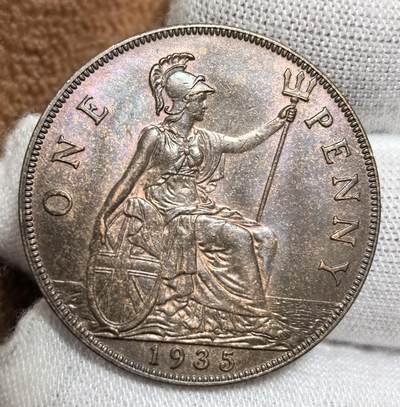 外国优质老铜币高银银币，周六九点倒数截拍，满百包邮，持续收拍 - 原光英国1935年大便士