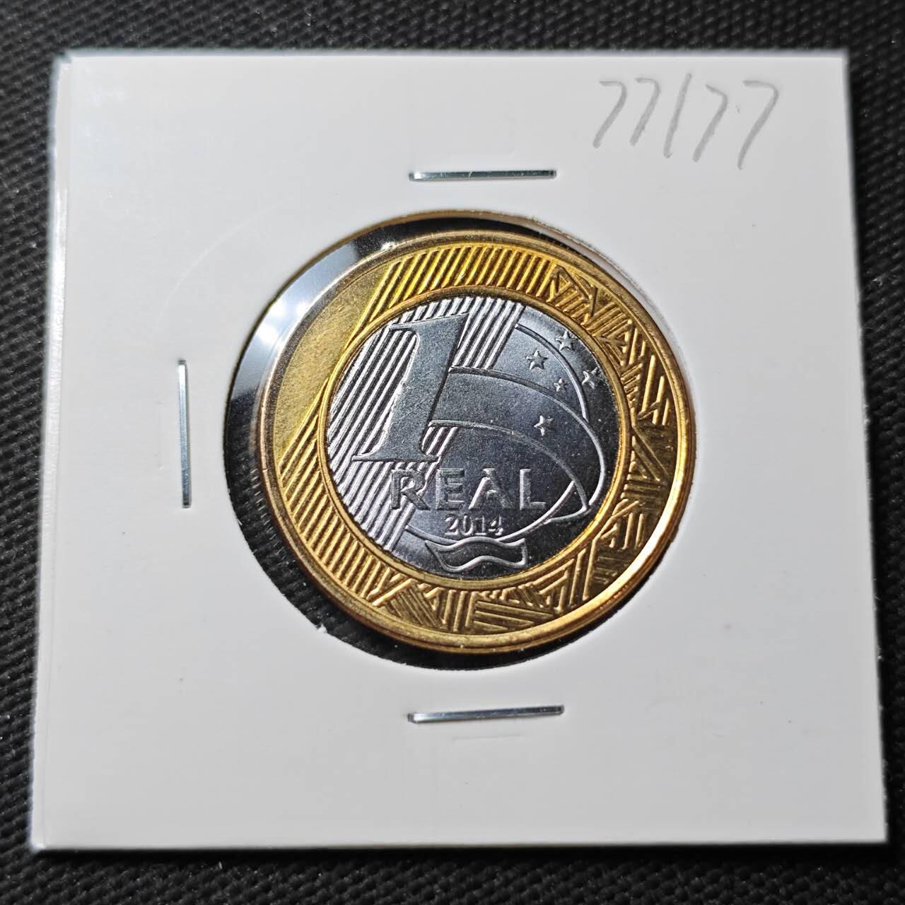 KK钱币收藏小铺 第377期  2月预留时间 周末发货  巴西1瑞尔双色币纪念币