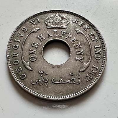 🌹外币初藏🌹🐯2025年第139场  每周二四六晚8️⃣点 接代拍 - 英属西非1937年半便士