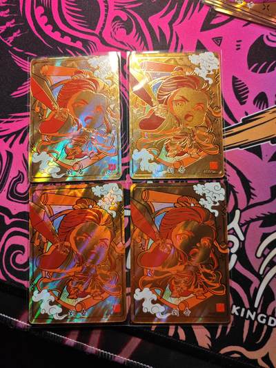 卡牌实验室开始第六次实验 - 【金卡】卡游三国 刘备×4