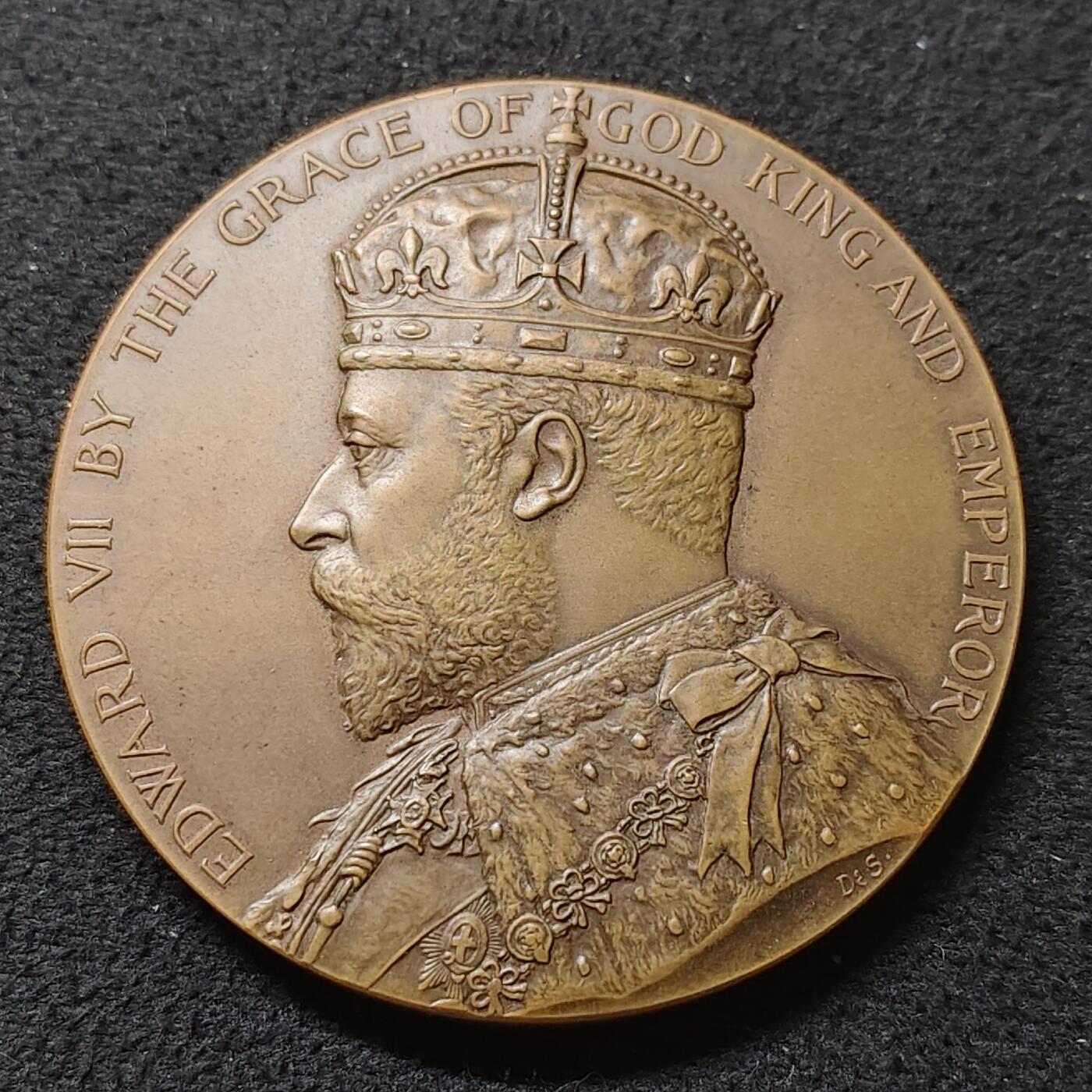 【全场包邮】纯粹捡漏拍485场（免费代拍第22场） 【纪念章】英国1906年爱德华七世时期国家艺术成就奖纪念铜章-原盒