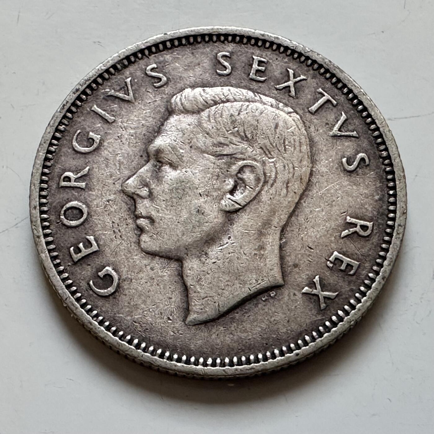 🌹外币初藏🌹🐯2025年第139场  每周二四六晚8️⃣点 接代拍 南非1950年一先令银币