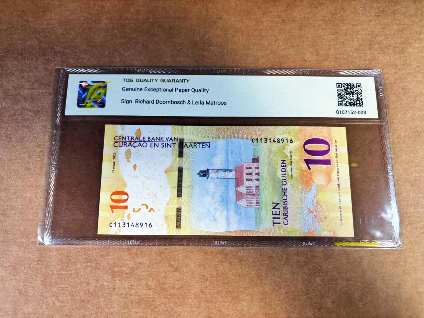 【Blue Auction】世界纸币精拍第760期——18级TOP拍卖/信誉/品质/专业/高效💫 库拉索 2025年10盾 TQG67EPQ