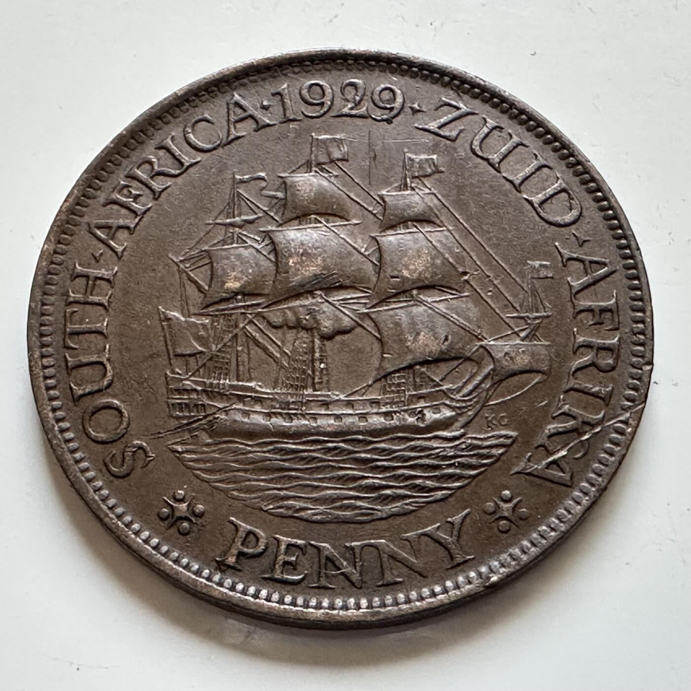 🌹外币初藏🌹🐯2025年第139场  每周二四六晚8️⃣点 接代拍 英属南非1929年一便士