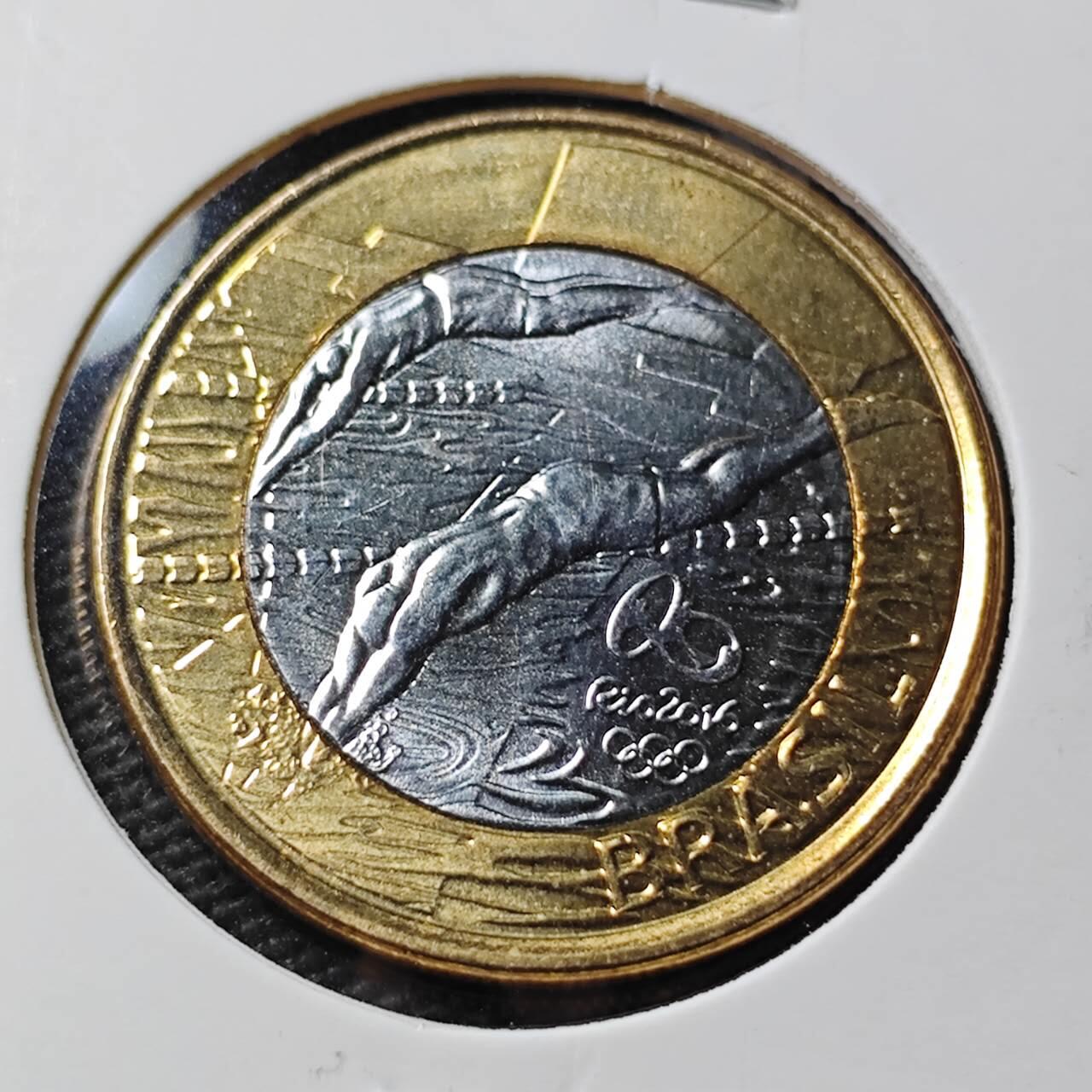 KK钱币收藏小铺 第377期  2月预留时间 周末发货  巴西1瑞尔双色币纪念币