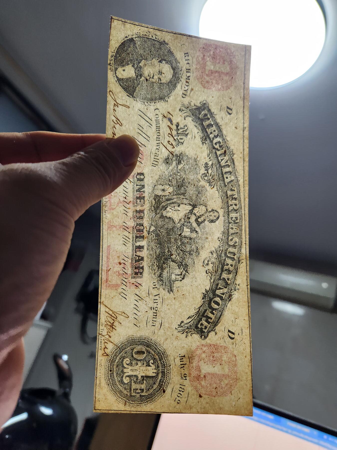 12月10号晚上8点 外国纸币自动截拍第71场 1862年1美元 极少