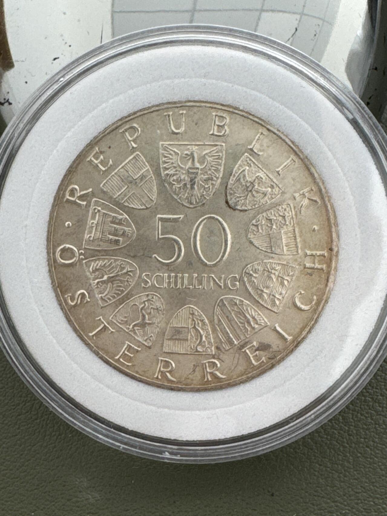 ❤️【币观天下】❤️ 第334期钱币拍卖- 2025.12.12周五晚上6点半场-长期征集拍品 奥地利1967年音乐家50先令纪念银币