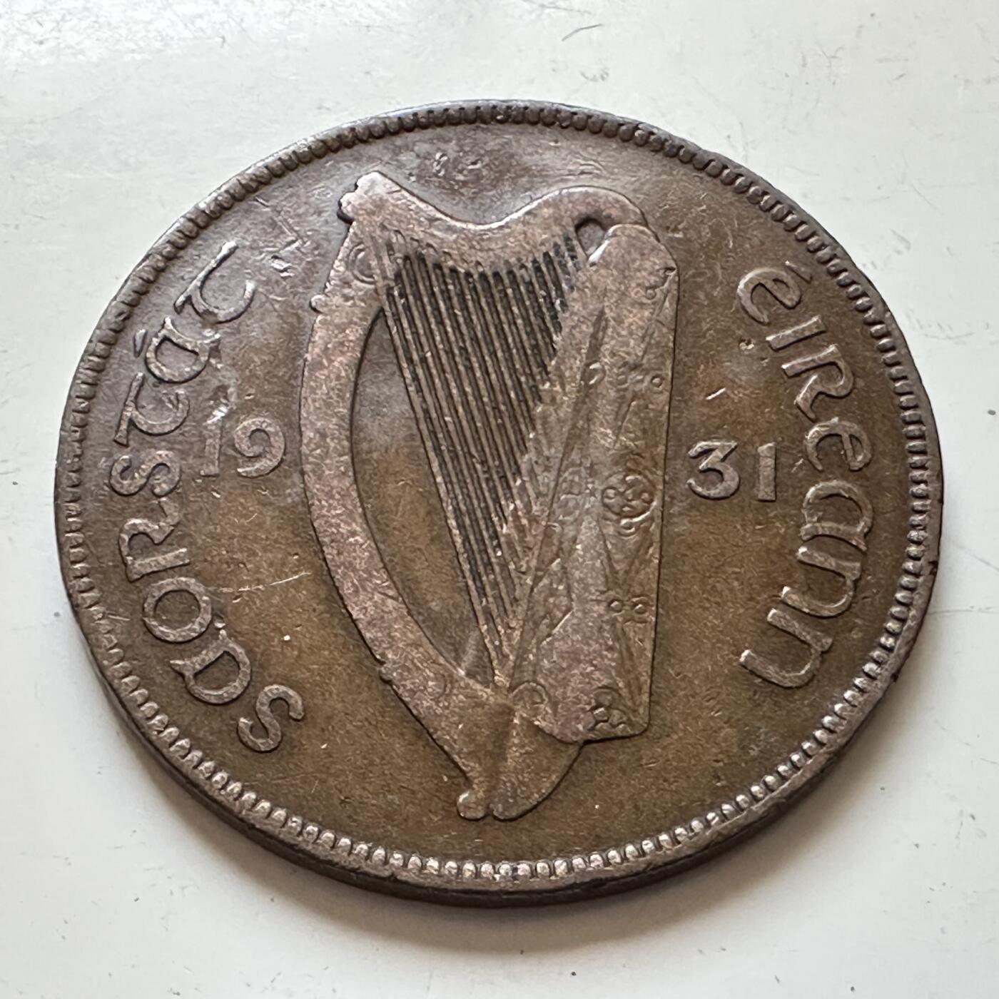 🌹外币初藏🌹🐯2025年第139场  每周二四六晚8️⃣点 接代拍 爱尔兰1931年自由邦一便士a