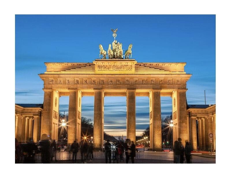 德国勃兰登堡门+鹰徽+州徽 高浮雕精制大镀金章 40MM