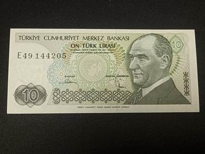 【游宝拍卖】乙巳蛇年93期 周四集拍 - 土耳其-10里拉【二版 全新UNC】