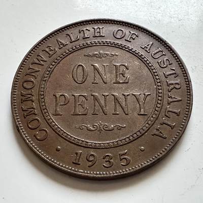 🌹外币初藏🌹🐯2025年第139场  每周二四六晚8️⃣点 接代拍 - 澳大利亚1935年一便士