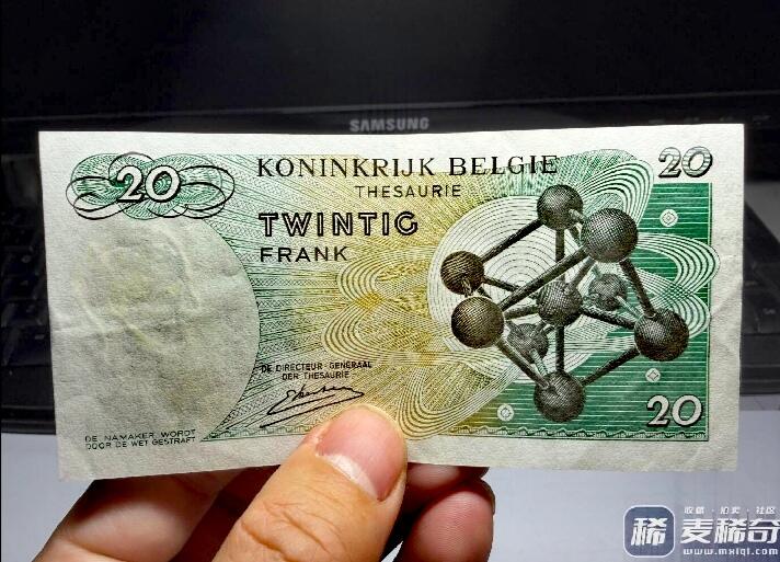 比利时1964年20法朗靓品纸币